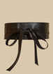 Faux Leather Waist Wrap Belt, Black image number 1
