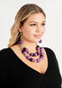 Purple Bead Chain Drop Earrings, Purple Magic image number 0