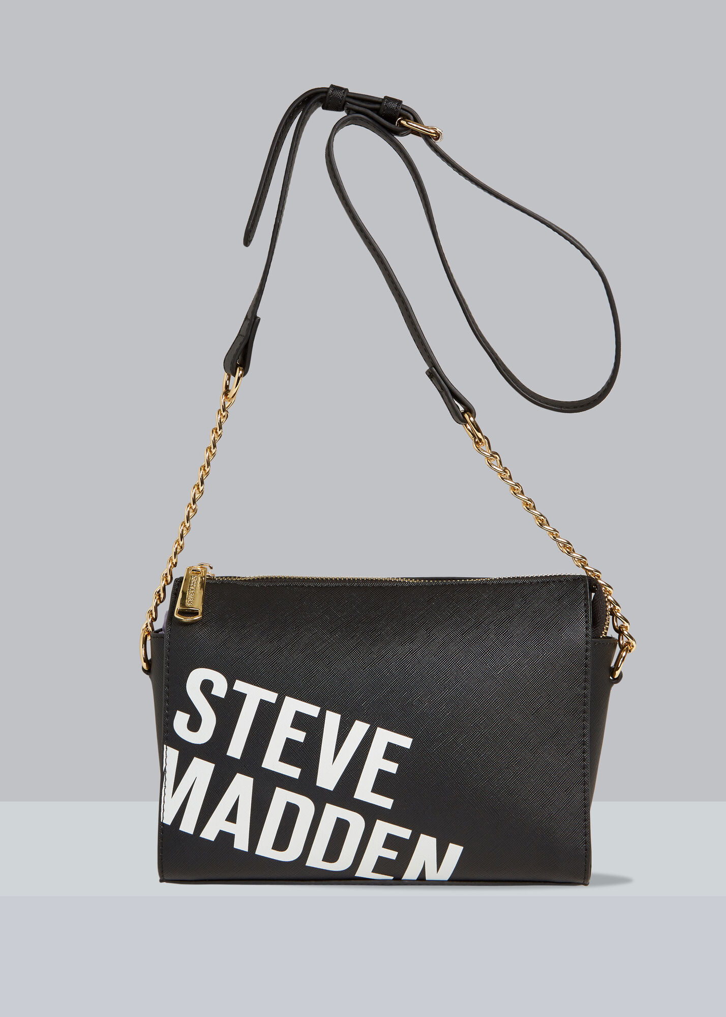 Steve Madden, Bags, Large Black Steve Madden Tote Bag W Gold Chains