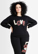 Pearl & Sequin Love Sweatshirt, Black image number 0