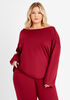 Plus Size Cozy Lounge Knit Off The Shoulder Top Joggers 2pc Sexy Set image number 0