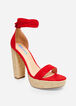Ankle Strap Medium Width Sandals, Red image number 0