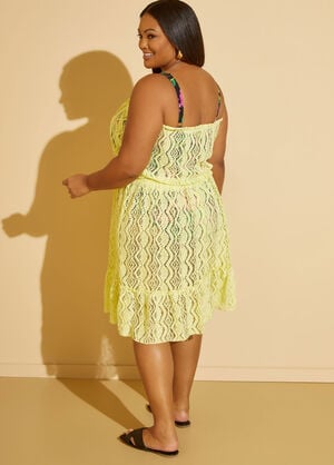 Just Cover Me Lace Swim Cover Up, Yellow image number 1