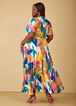 Watercolor Faux Wrap Maxi Dress, Surf The Web image number 1