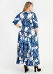 Paisley A Line Knit Maxi Dress, Victoria Blue image number 1