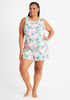 Kensie Floral Pajama Shorts Set, Multi image number 0