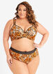 Leopard Print Plunge Butterfly Bra, Brown Animal image number 3