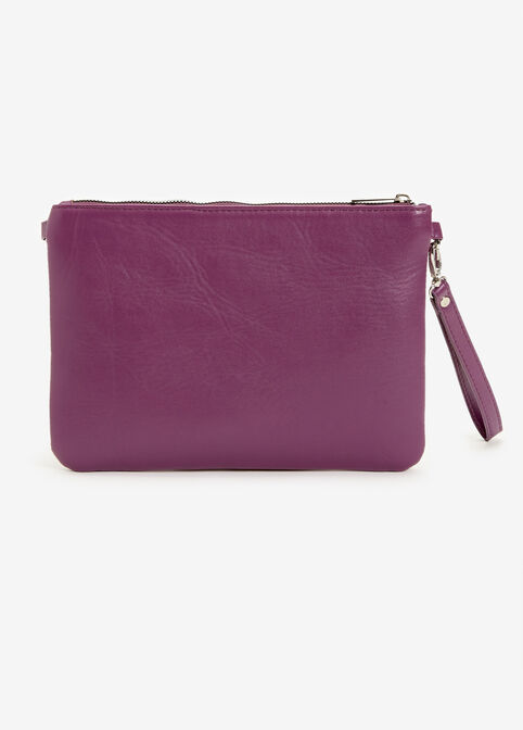 Quilted Chain Link Wristlet, Purple Magic image number 1