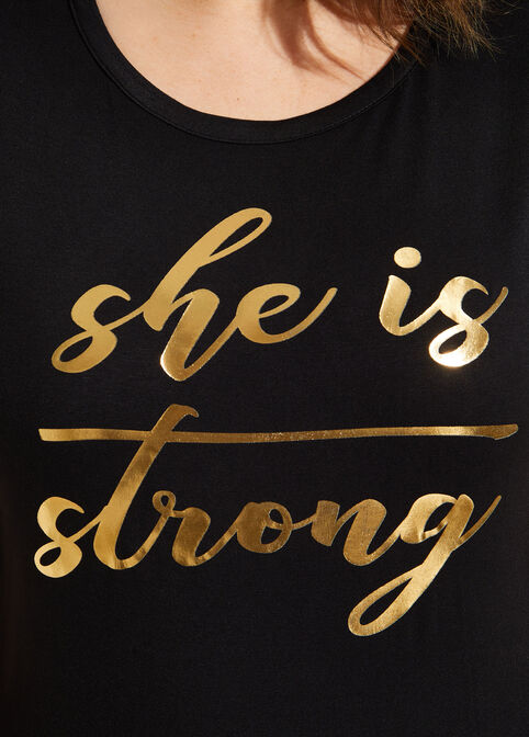 She Is Strong Graphic Tee, Black image number 3