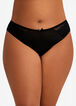 Micro & Lace Cheeky Hipster Panty, Black image number 0