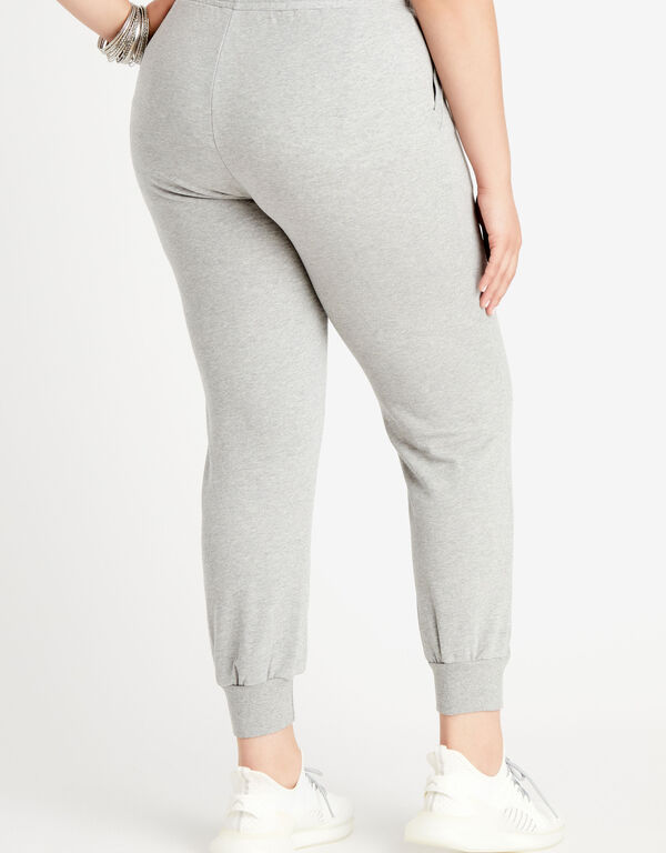 French Terry Athleisure Jogger, Heather Grey image number 1