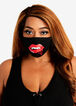 Vampire Lips Fashion Face Mask, Black image number 0