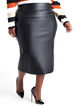 Faux Leather Midi Skirt, Black image number 0