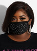 Black Cotton Fashion Face Mask, Black image number 0