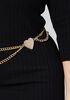 Heart Embellished Chain Link Belt, Gold image number 3