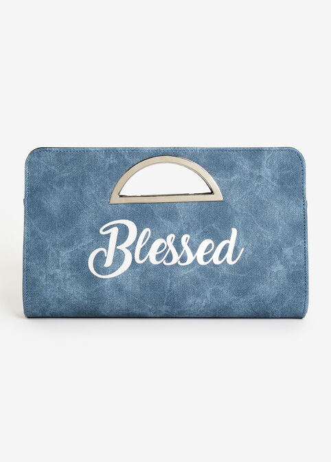 Blessed Cutout Handle Clutch, Black image number 0