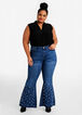 Pearl High Waist Flare Jean, Dk Rinse image number 2