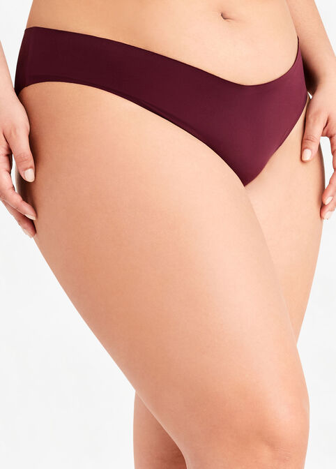 Seamless Bikini Panty, Burgundy image number 1