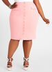 Plus Size Skirt Sets Plus Size Button Front Mini Skirt Sexy Outfits image number 0