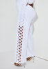 Crochet Paneled Wide Leg Jumpsuit, White image number 3