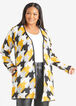 Houndstooth Intarsia Cardigan, Nugget Gold image number 0