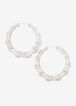Silver Butterfly Bamboo Hoops, Silver image number 0