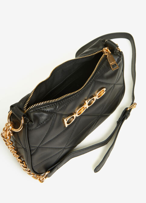 Bebe Gia Quilted Crossbody, Black image number 3