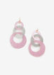 Glittered Ring Dangle Earrings, Foxglove image number 0