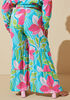 High Rise Floral Wide Leg Pants, Multi image number 1