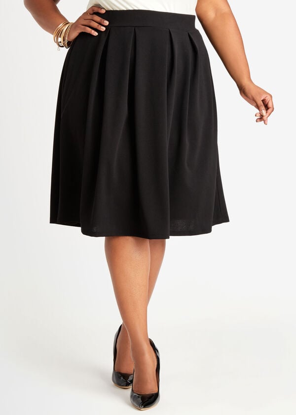 Black Box Pleat Skirt, Black image number 0