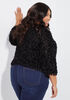 Fringed Knit Jacket, Black image number 1