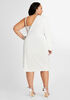 Sequin Asymmetric Blazer Dress, White image number 1