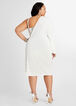 Sequin Asymmetric Blazer Dress White, White image number 1