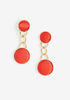 Satin Chain Link Earrings, Barbados Cherry image number 0