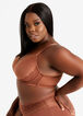 Lace Trimmed No Wire T Shirt Bra, Chocolate Brown image number 1