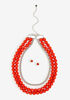 Spicy Orange Beaded Necklace & Earrings Set, SPICY ORANGE image number 0