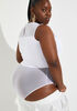 Mesh Paneled Bodysuit, White image number 1
