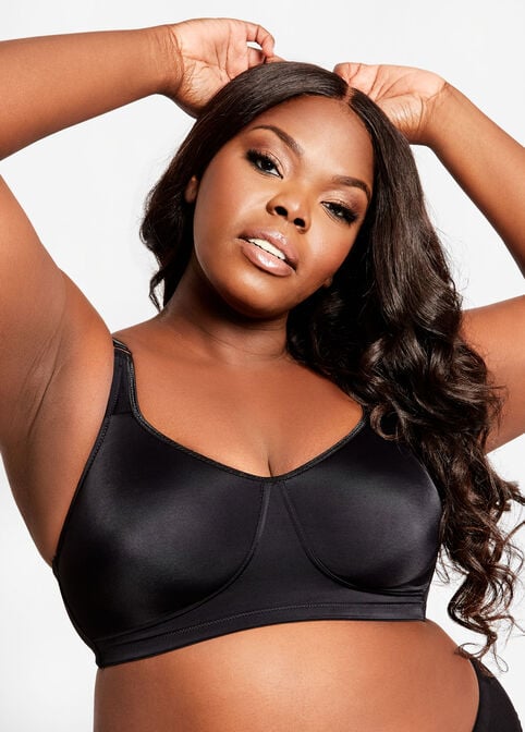 Plus Size Sexy Lingerie Microfiber Back Smoother No Wire Push Up Bra