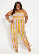Tie Cuff Skinny Leg Jumpsuit, Amber Gold image number 0