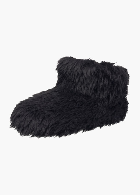 Nine West Fuzzy Faux Fur Booties, Black image number 0