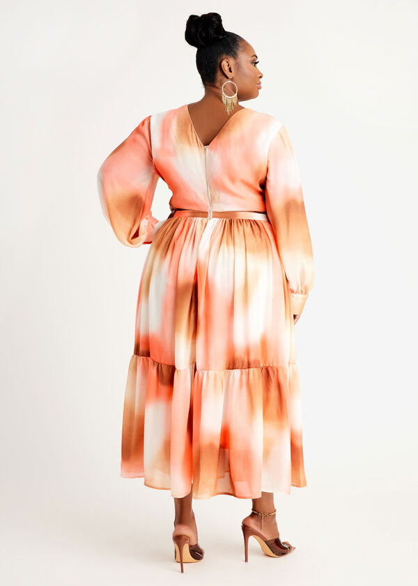 Cutout Printed Maxi Dress, Multi image number 1