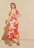 Floral Print Textured Maxi Dress, Multi image number 1