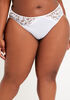 Mesh & Lace Bikini Panty, White image number 0