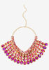 Layered Gold Tone Crystal Necklace, Gold image number 0