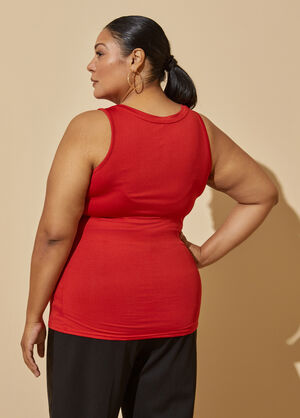 The Easy Basic Knit Tank, Barbados Cherry image number 1