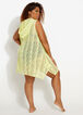 Dalin Lace Hoodie Hi Low Cover Up, Yellow image number 1