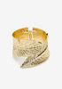 Gold Leaf Cuff Bracelet, Gold image number 0