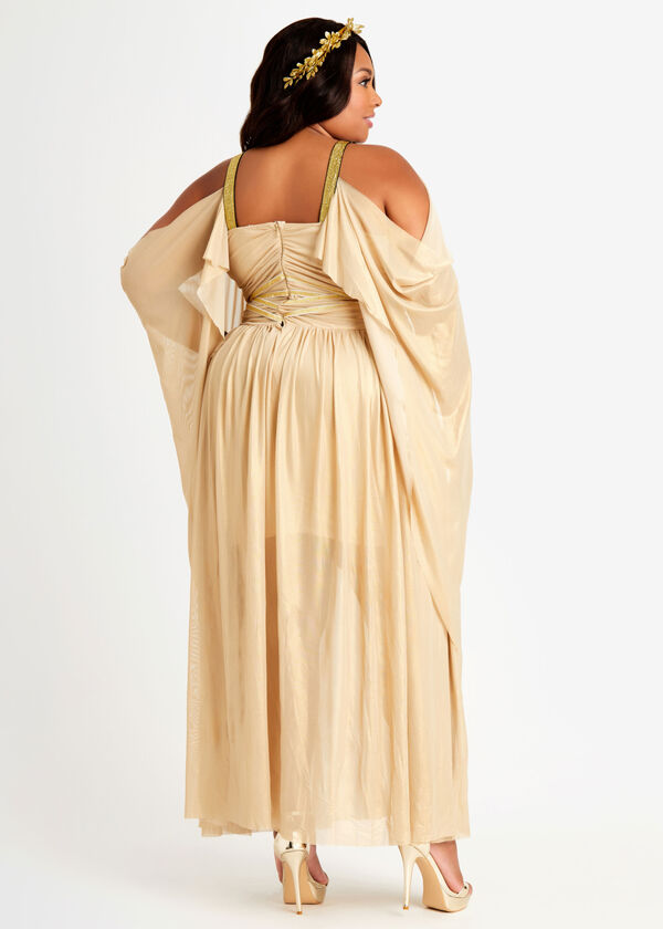 Gilded Goddess Halloween Costume, Gold image number 1