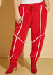 Seam Detailed Joggers, Red image number 3