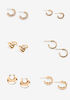 Small Gold Tone Hoop Earring Set, Gold image number 0